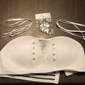 SOLD Strapless White Corset Push-up Bra
